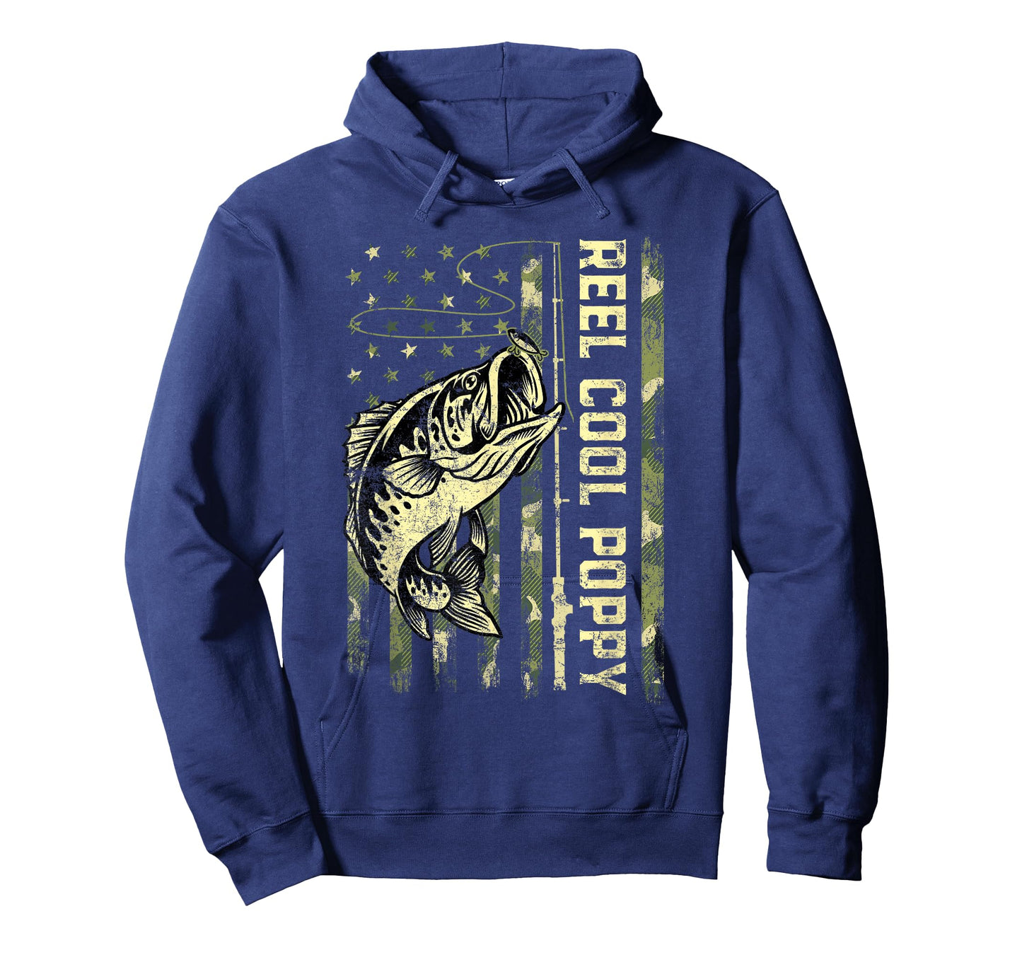 Reel Cool Poppy Fisherman Camouflage Father's Day T-Shirt