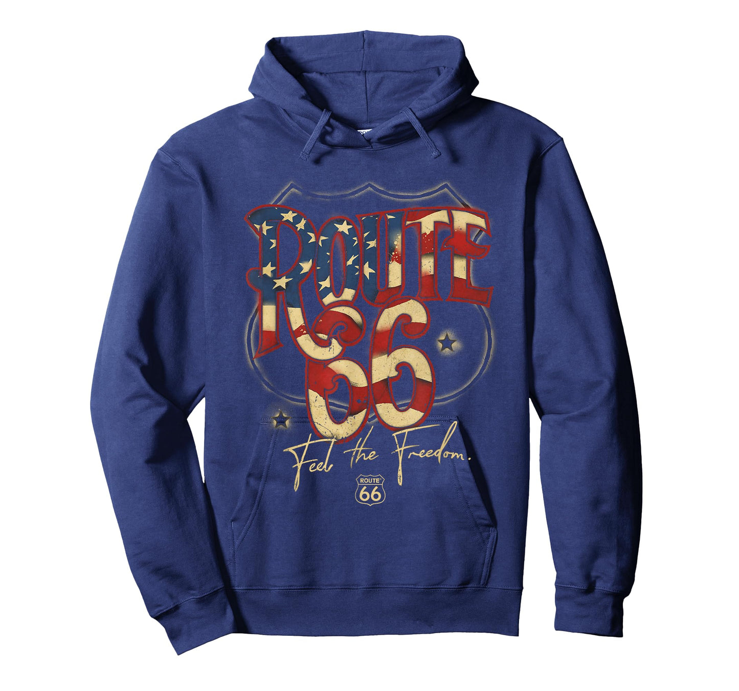 Route 66 US Flag Text T-Shirt