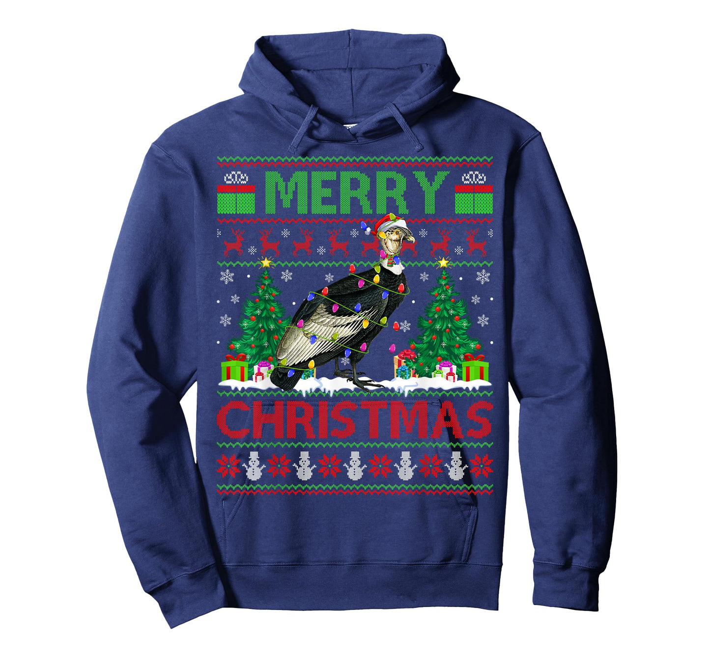 Condor Bird Lover Xmas Tree Ugly Santa Condor Christmas T-Shirt