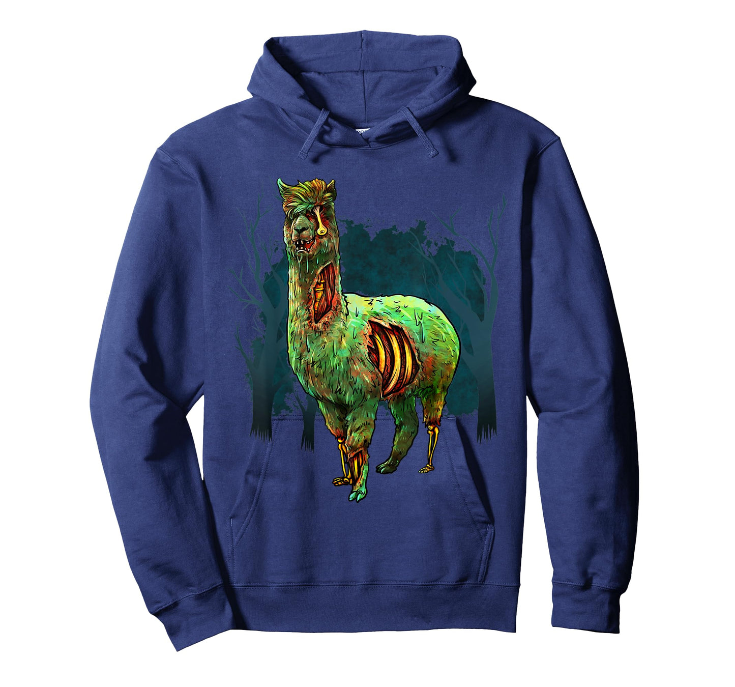 Halloween Llama Zombie Scary Spooky Drawing Graphic Gift T-Shirt