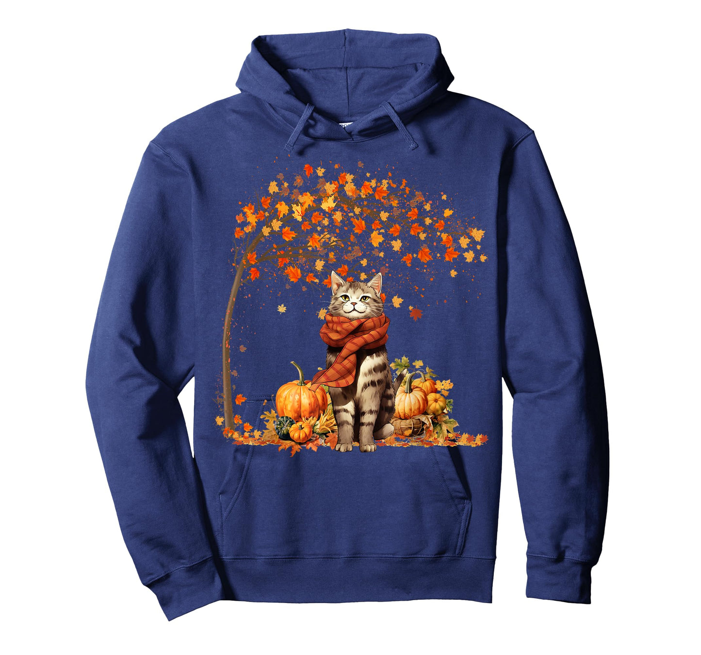 Cat Leaf Fall Hello Autumn Cat Kitten Lover Thanksgiving T-Shirt