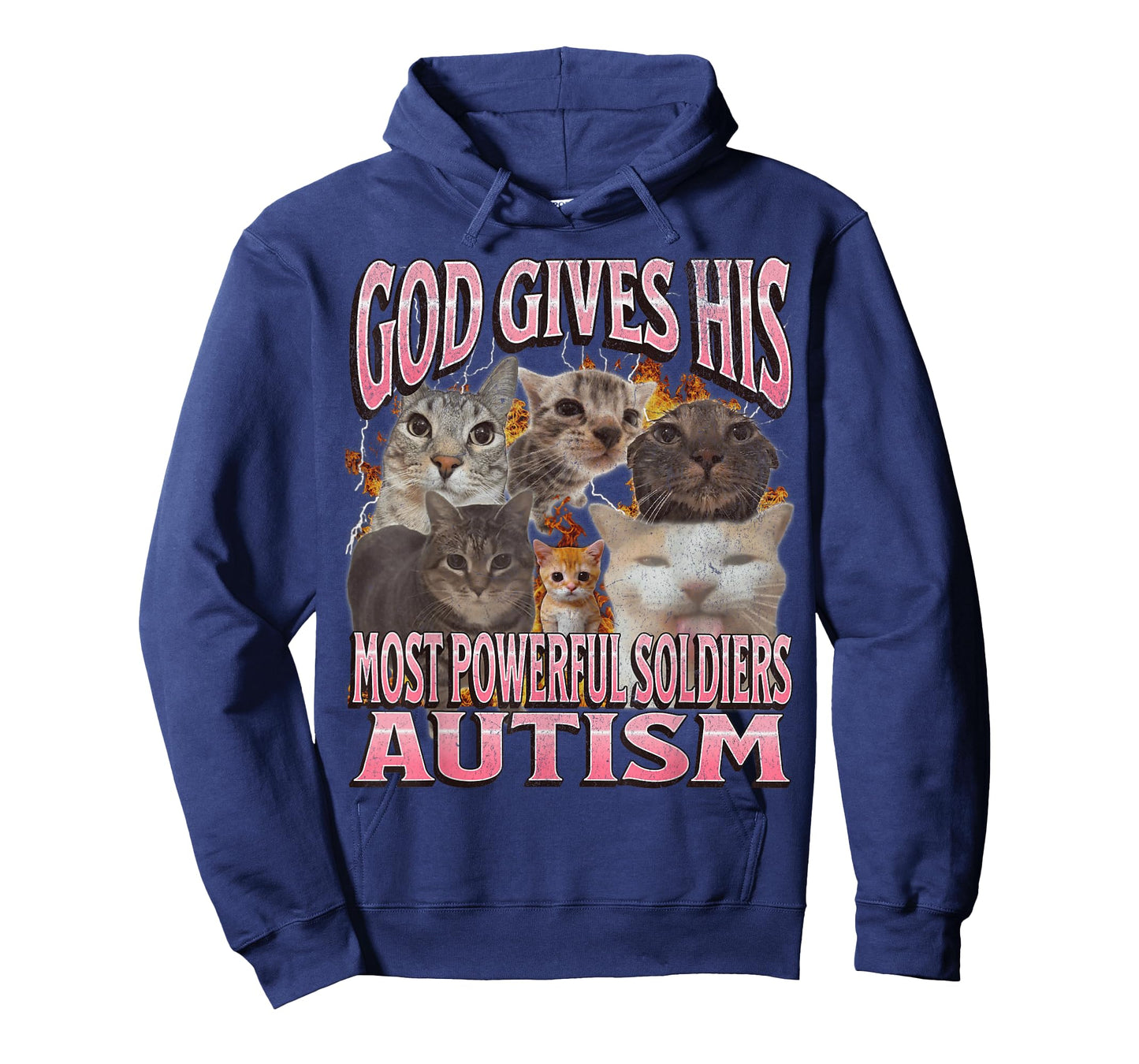 God Gives His Most Powerful Autism Funny Cat Meme Bootleg T-Shirt