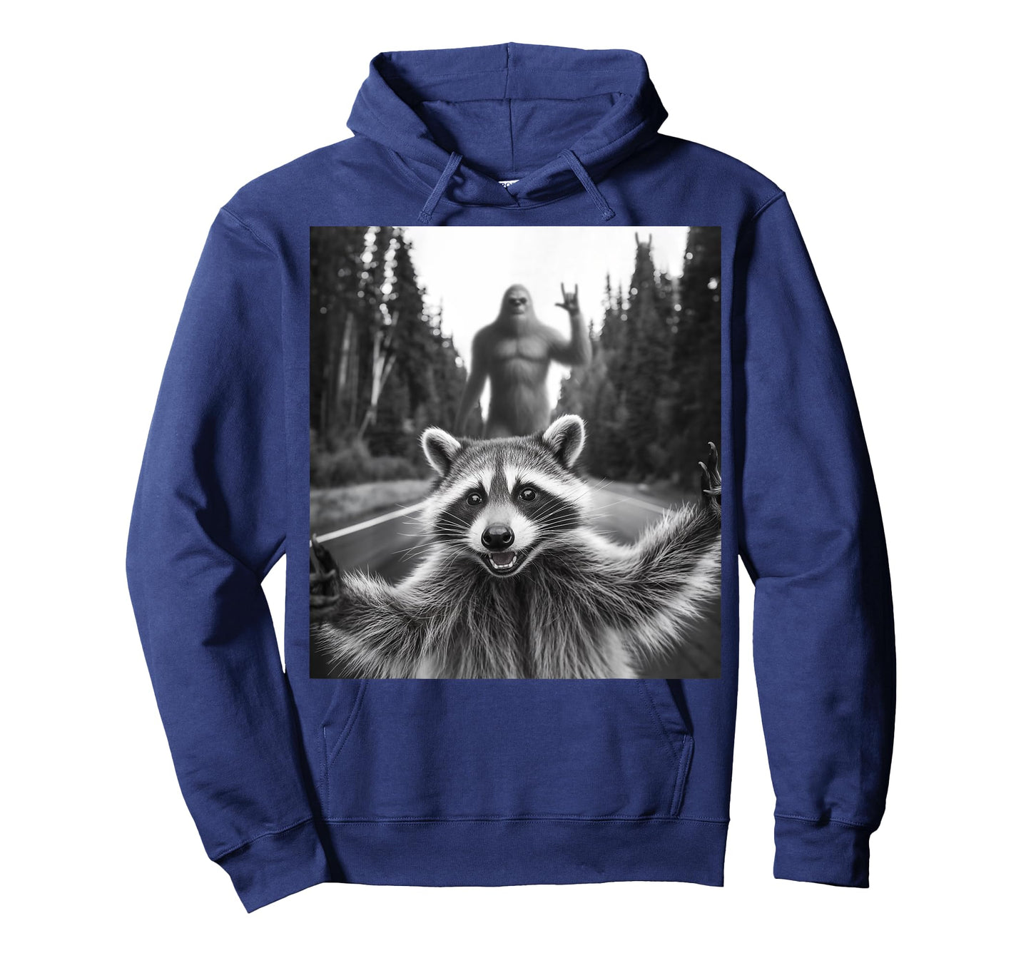 Raccoon Selfie With Bigfoot Funny Gifts For Men Women Kid T-Shirt