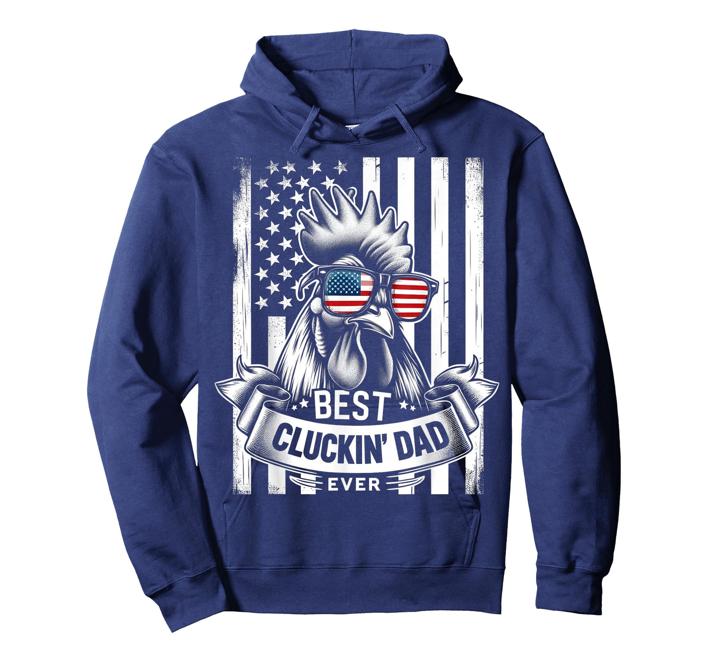 Best Cluckin' Dad Ever Chicken Lover Graphic Tees Men's Black Cotton Polyester Casual Funny Graphic T-Shirt Small Crew Neck Short Sleeve