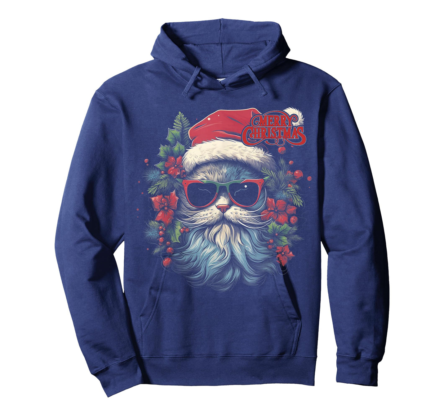 Cat - Christmas Funny Santa Holiday Men Women T-Shirt