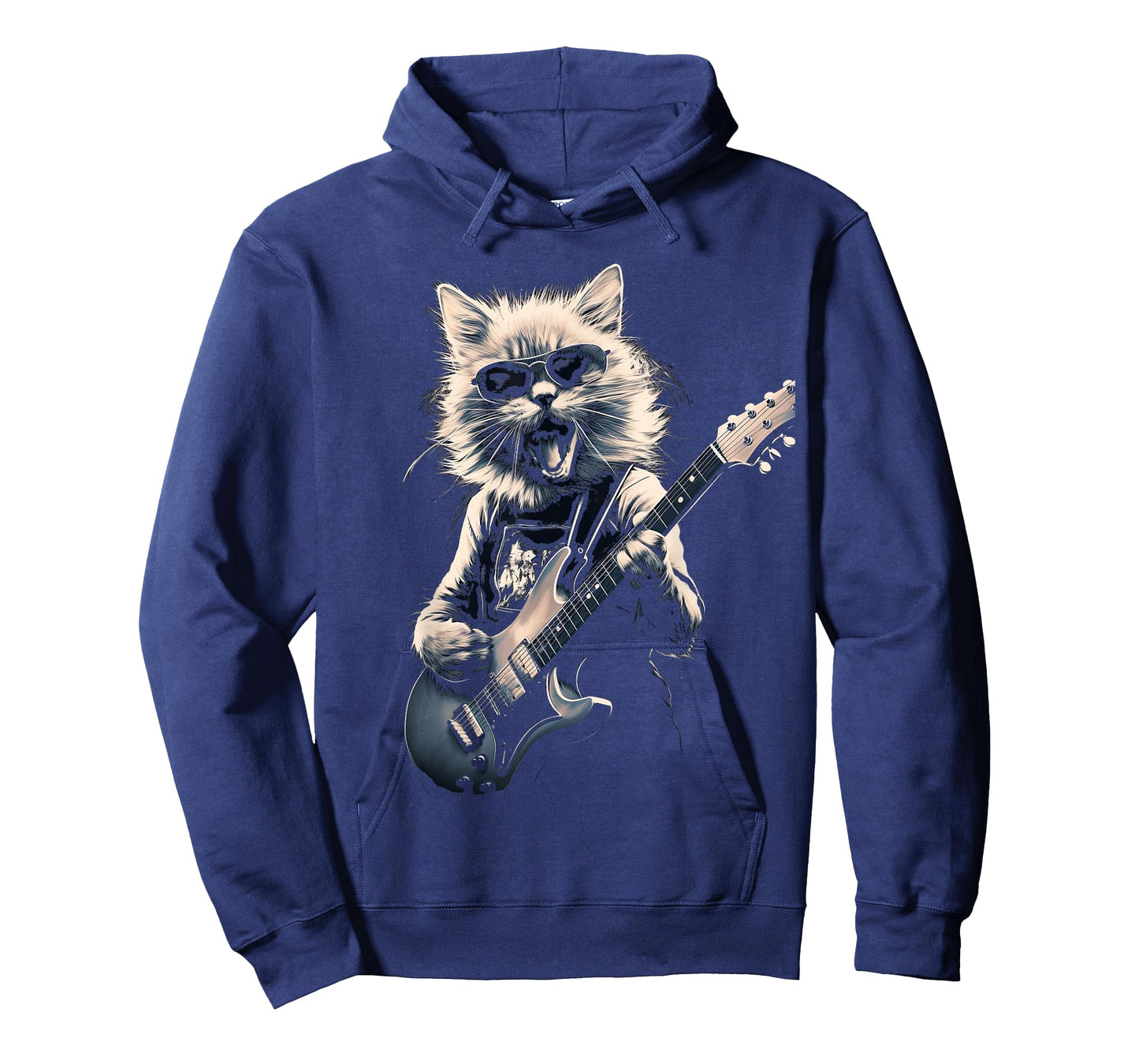 Cat Playing Bass Guitar Guitarist Rocker Cool T-Shirt