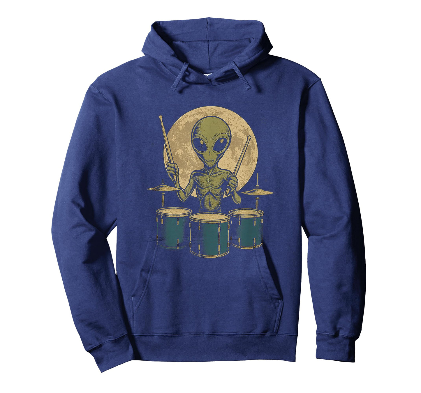 Funner Drummer Tee Alien Playing Drums Rock Music Fan T-Shirt