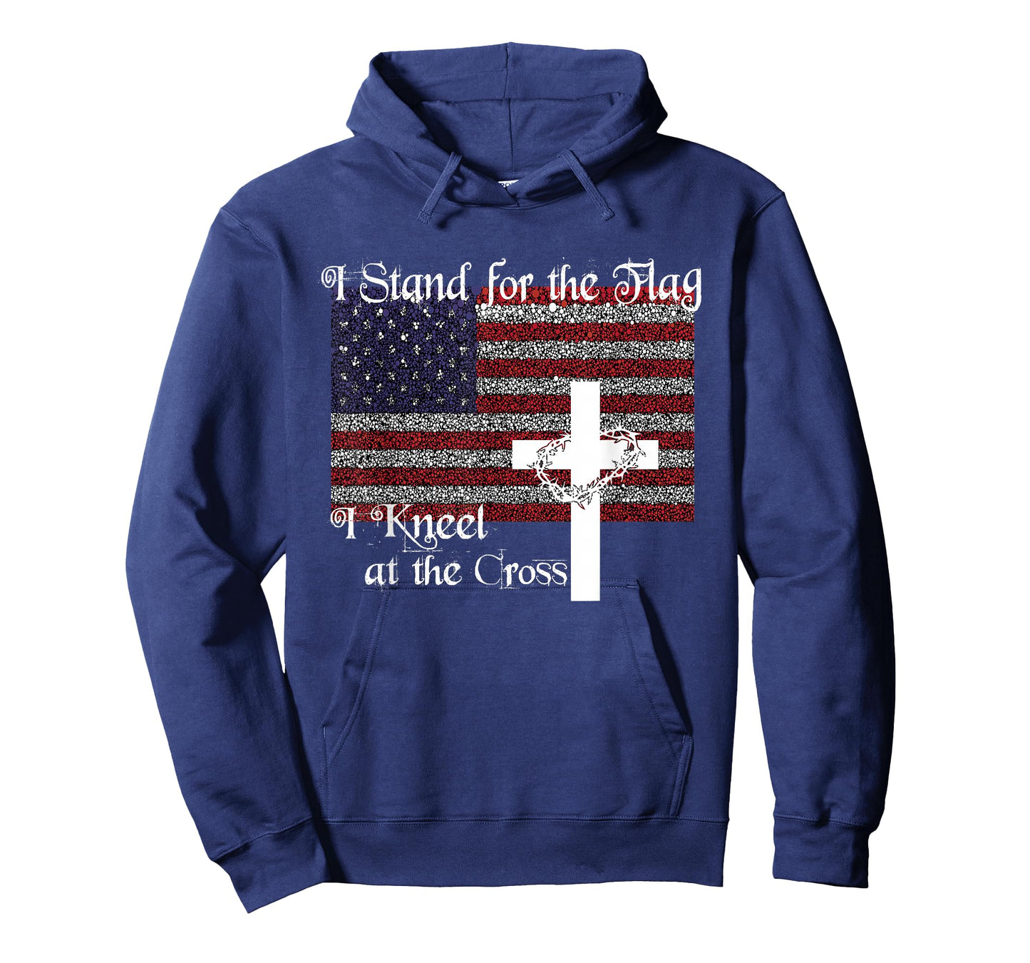 Stand for the Flag, I Kneel at the Cross Patriotic Christian T-Shirt