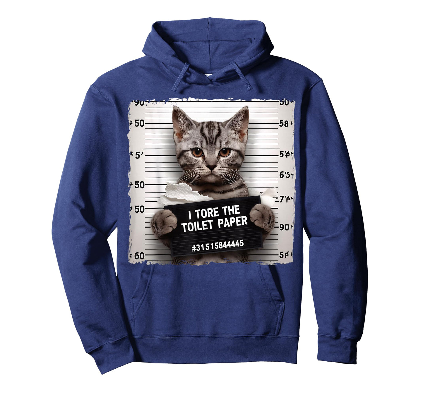 Cute Cat Mugshot Humorous Cat for Cats Lover Cat Mom Cat Dad T-Shirt