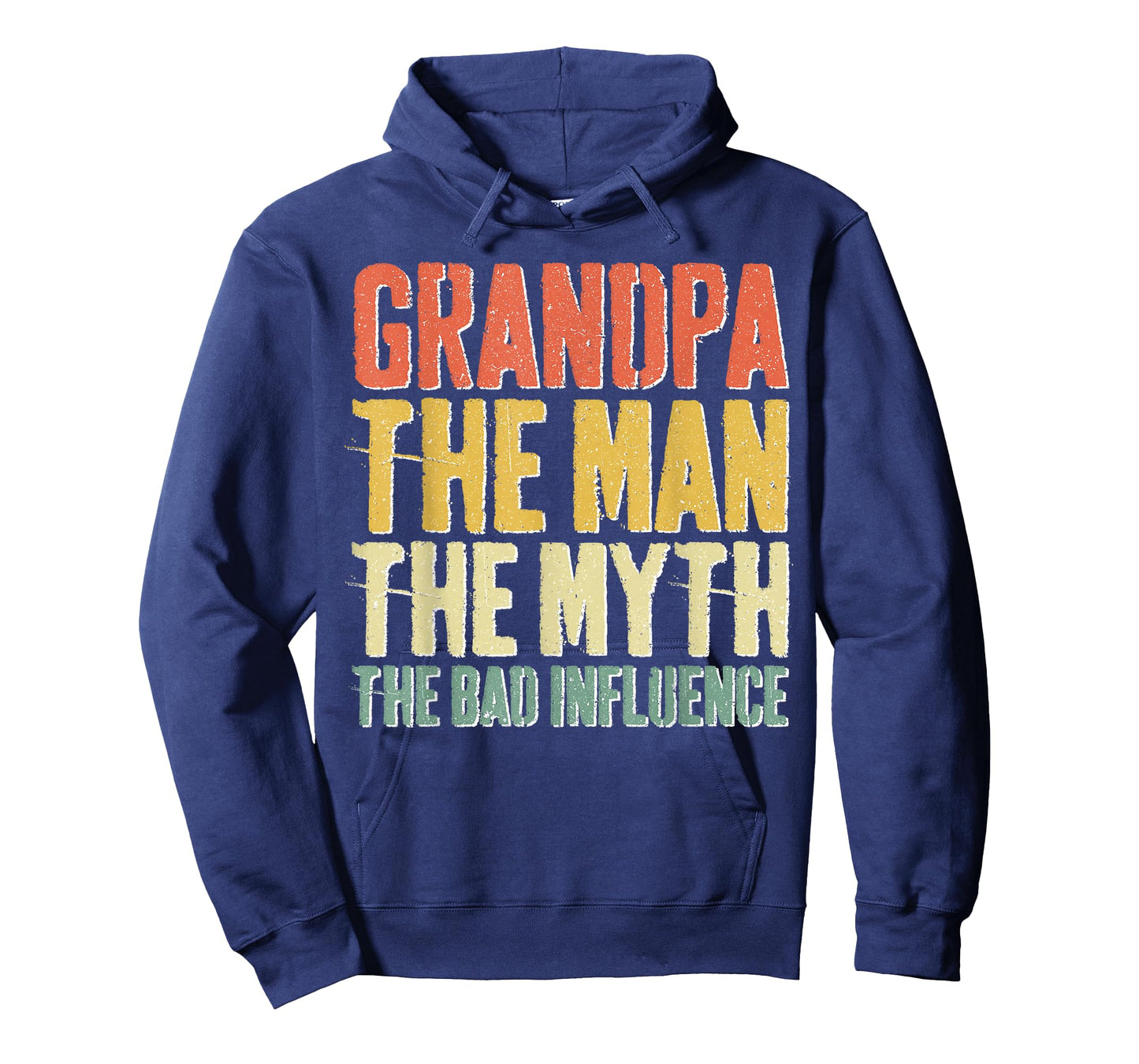 Grandpa The Man The Myth The Bad Influence Shirt Fathers Day T-Shirt