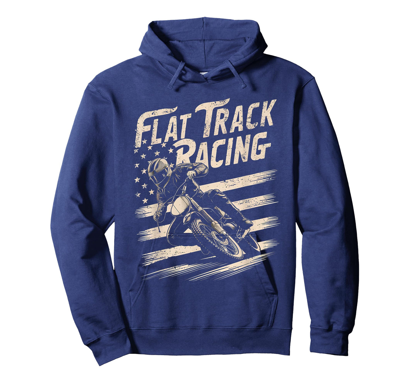 Flat Track Motorcycle Racing American Flag Speedway Dirt T-Shirt