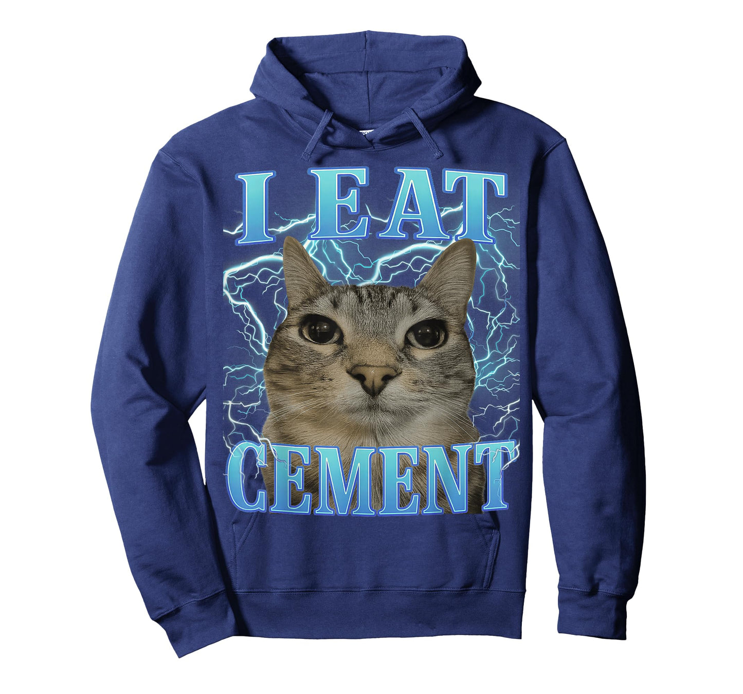 I Eat Cement Silly Cat Meme Funny Men Women Kids Graphic T-Shirt