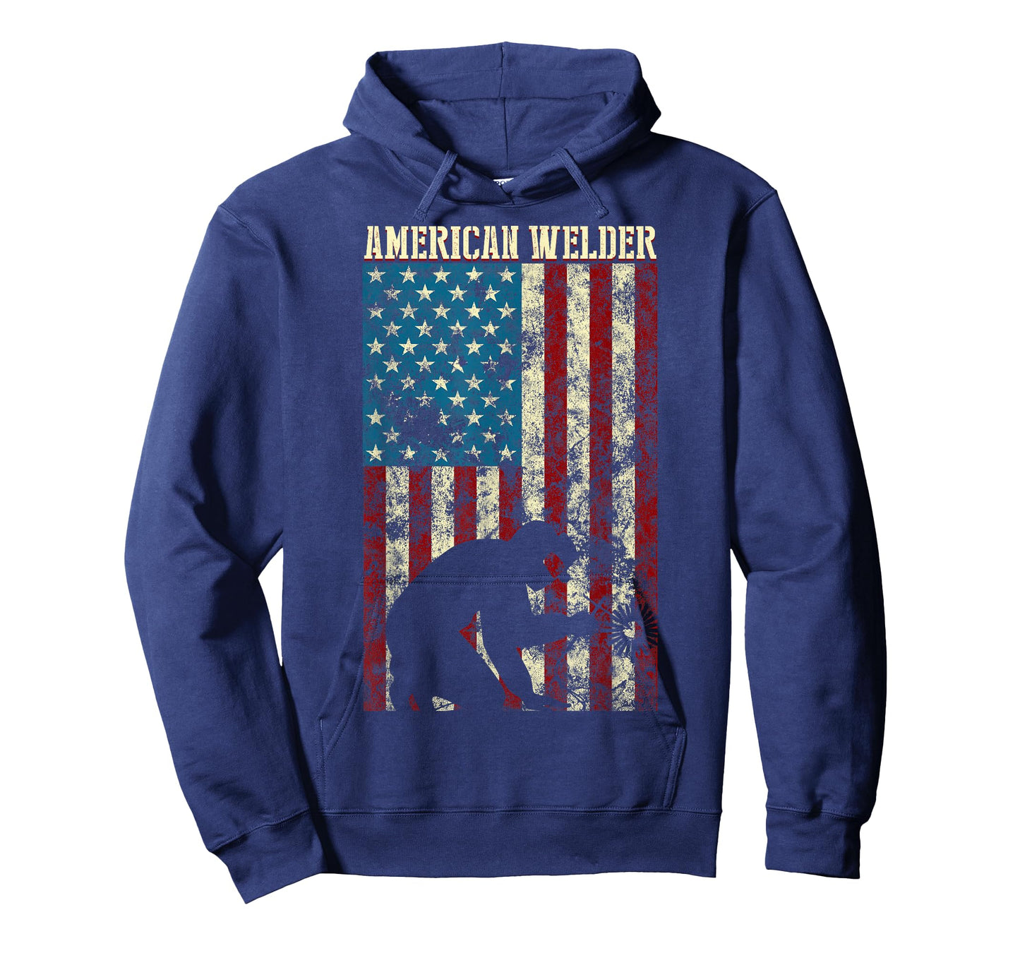 Welding Patriotic Distressed USA American Flag gift Welder T-Shirt