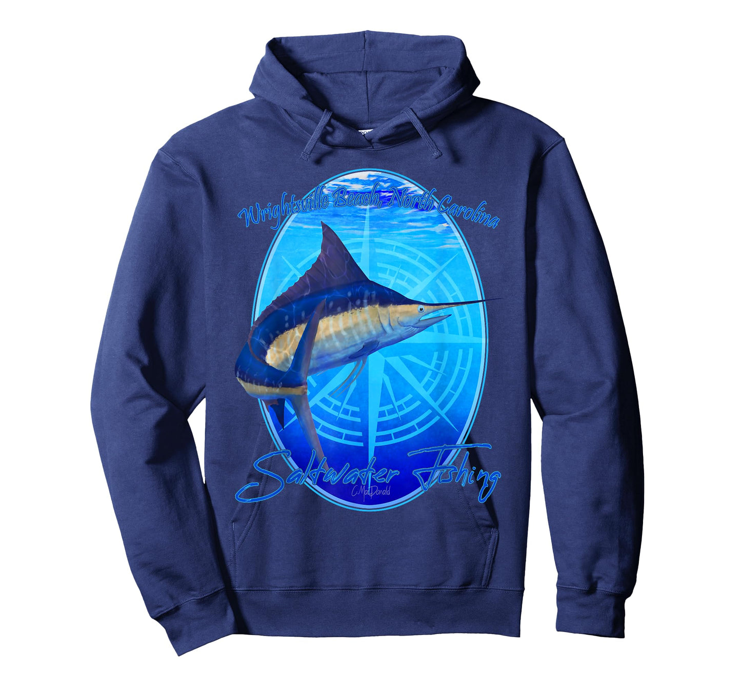 Saltwater Fishing Wrightsville Beach NC Offshore Fish Men Women Kids T-Shirt