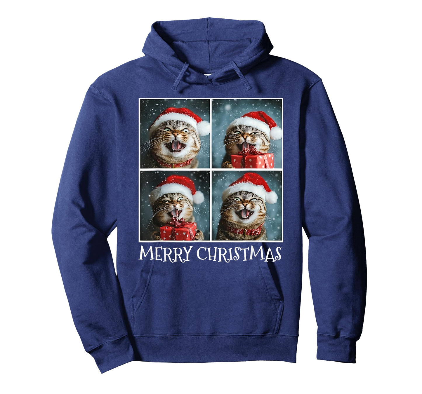 Cat Santa Hat Christmas Cat Selfie T-Shirt