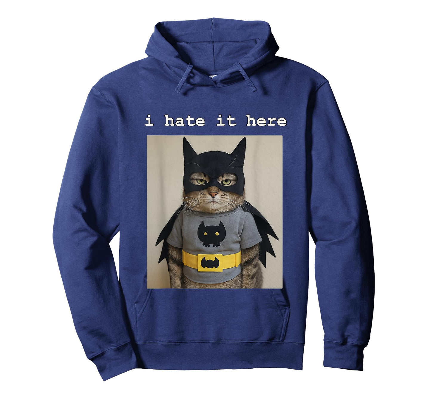 Funny Cat Superhero I Hate it Here T-Shirt