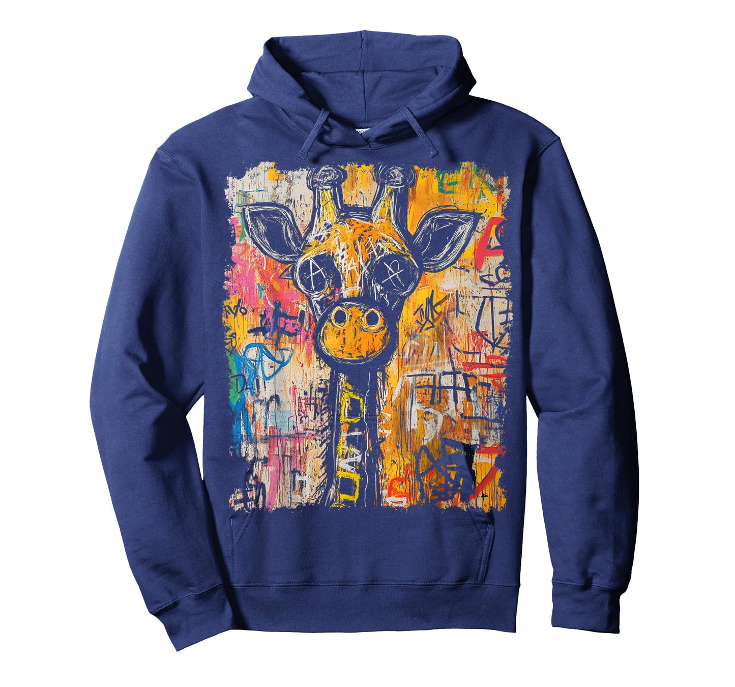 Animal Pop Art Design With A Giraffe On It Men's Graffiti T-Shirt