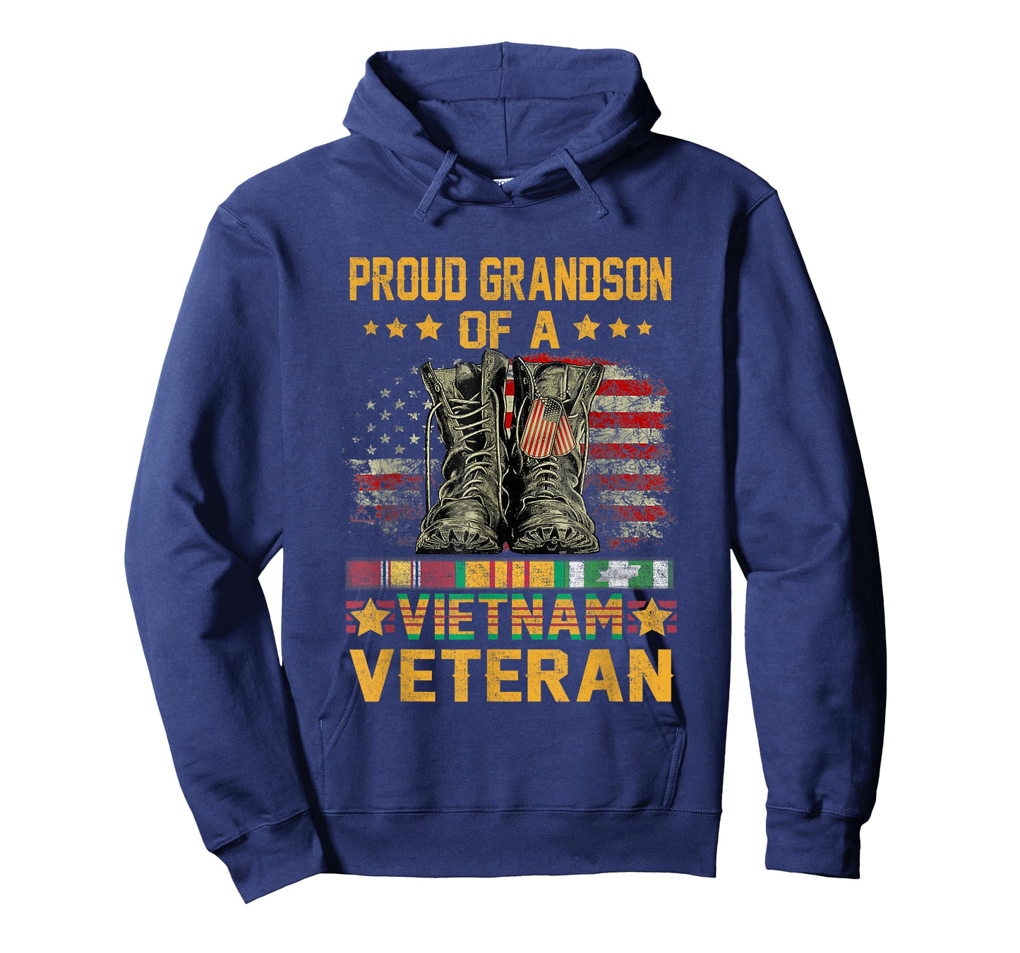 Proud Grandson of A Vietnam Veteran Flag American USA T-Shirt