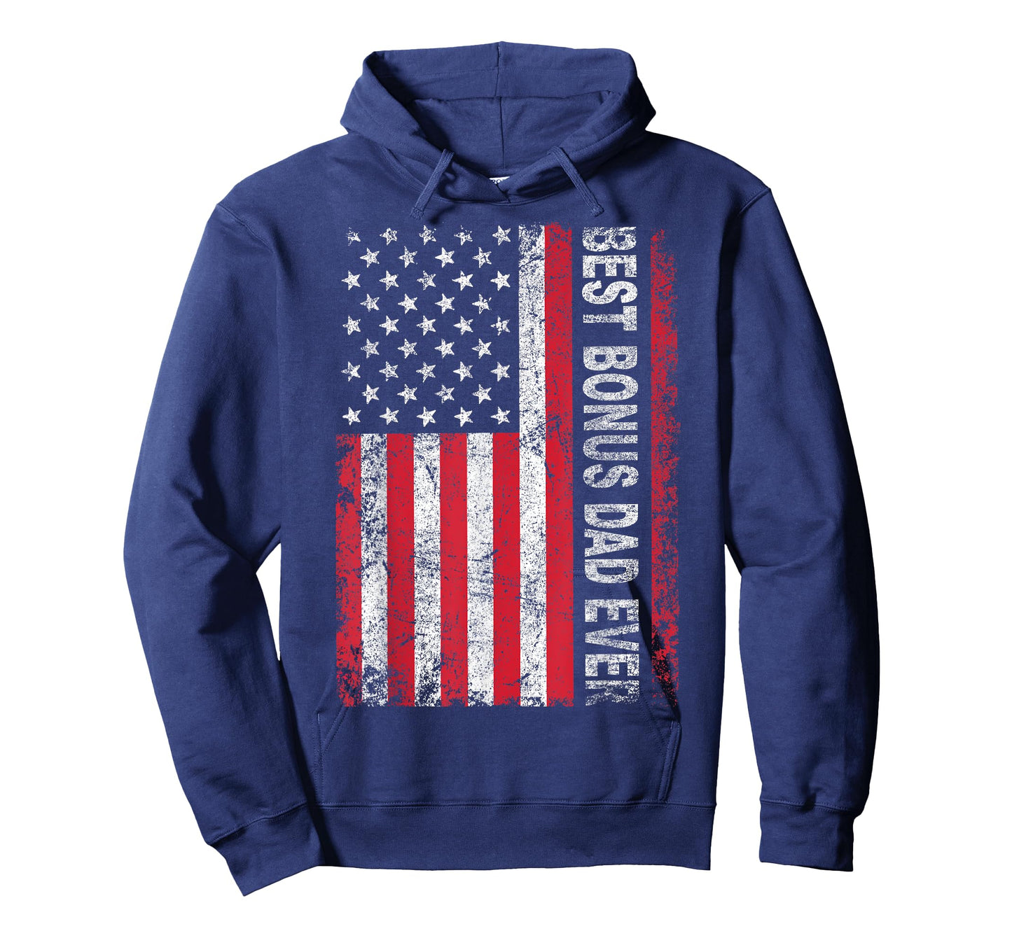 Step Dad T Shirt For Gift: Best Bonus Dad Ever American Flag T-Shirt