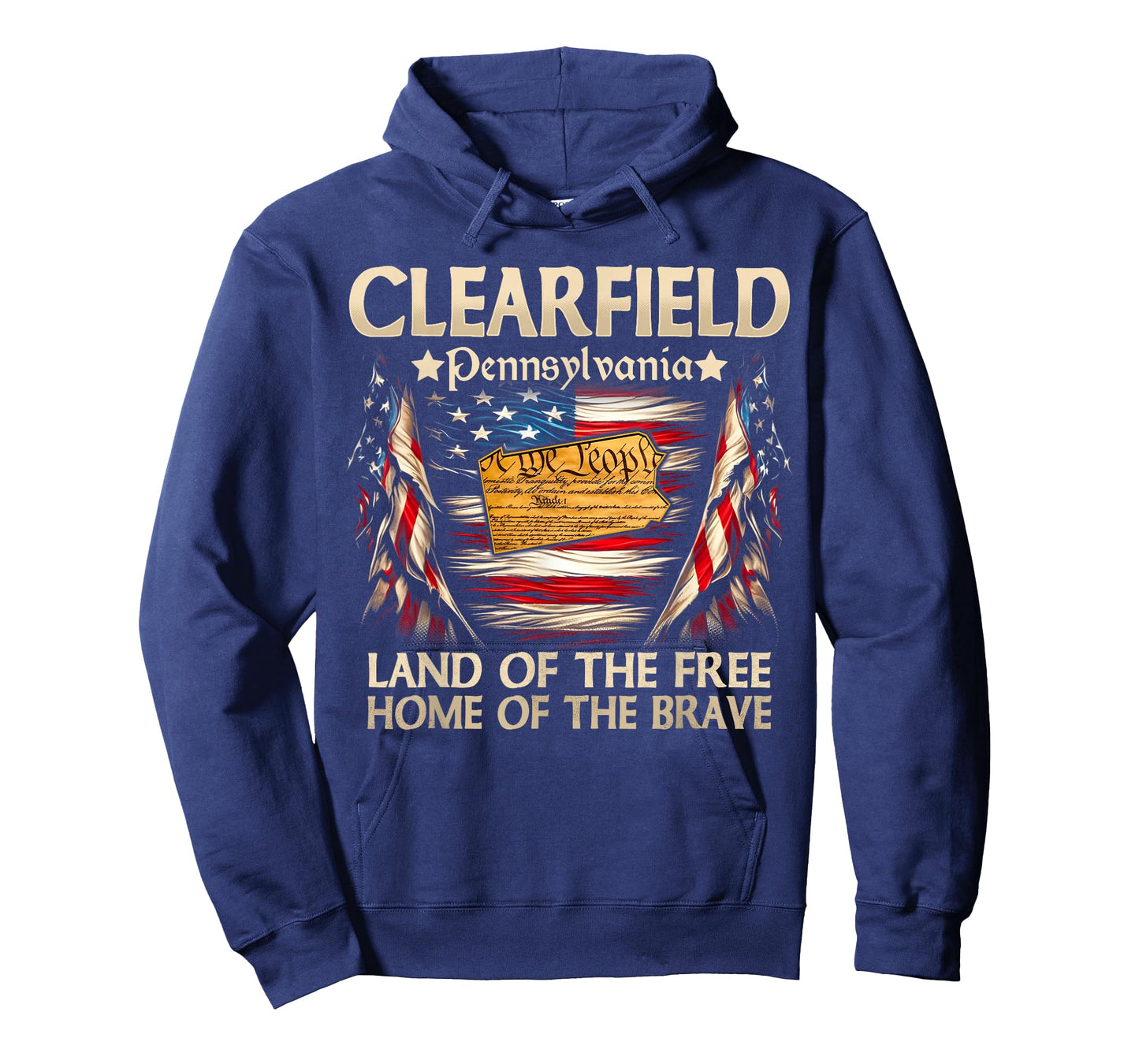 Clearfield Pennsylvania USA Flag 4th Of July T-Shirt