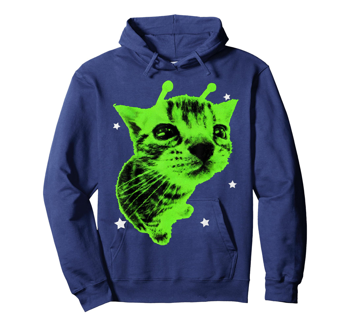 Y2K Alien Cat Meme Retro Silly Cat Vintage Space Kitty Funny T-Shirt