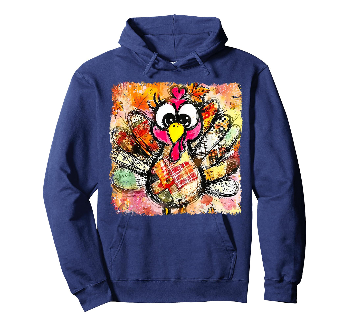 Thanksgiving Thankful Funny Turkey Brushstroke Watercolor T-Shirt