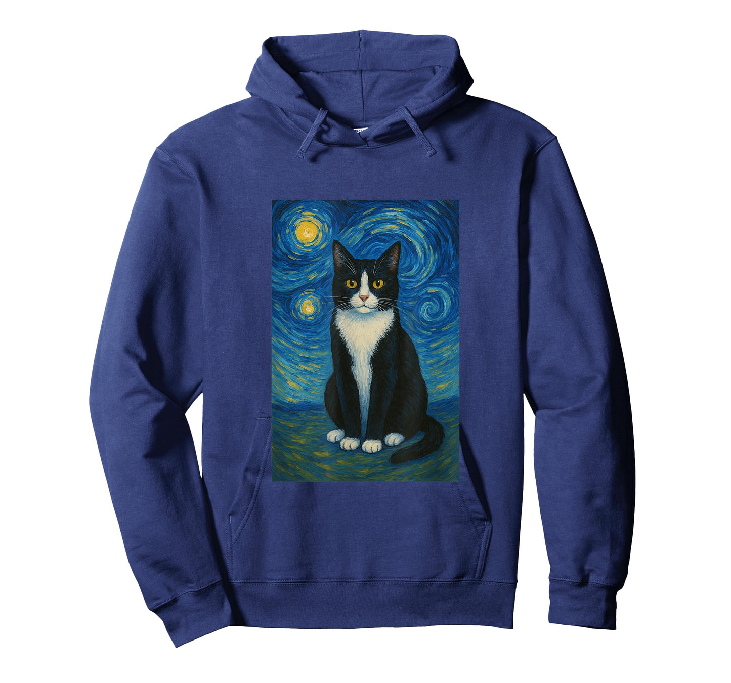 Tuxedo Cat Starry Night Shirt Van Gogh Painting Cat Lover T T-Shirt