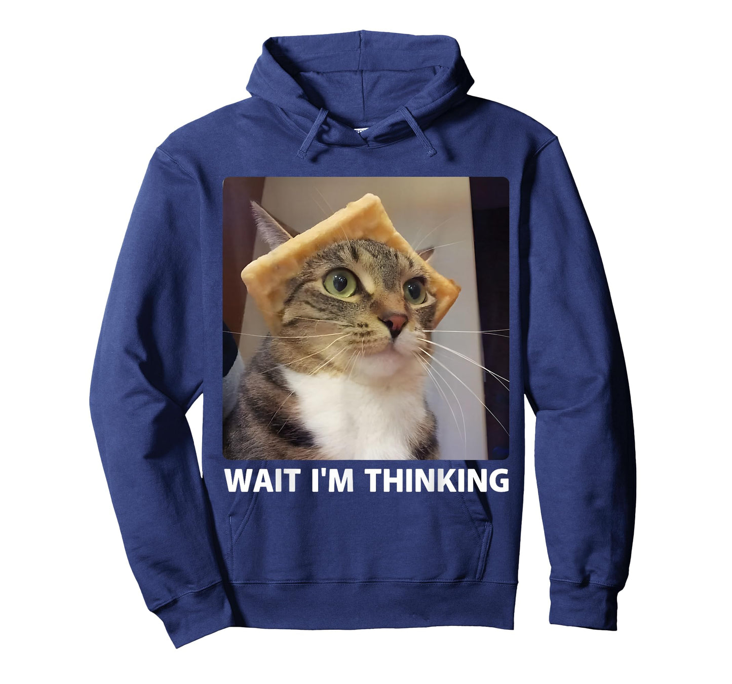 Wait I'm Thinking Cat Meme Funny Silly Kitten Staring Cat T-Shirt