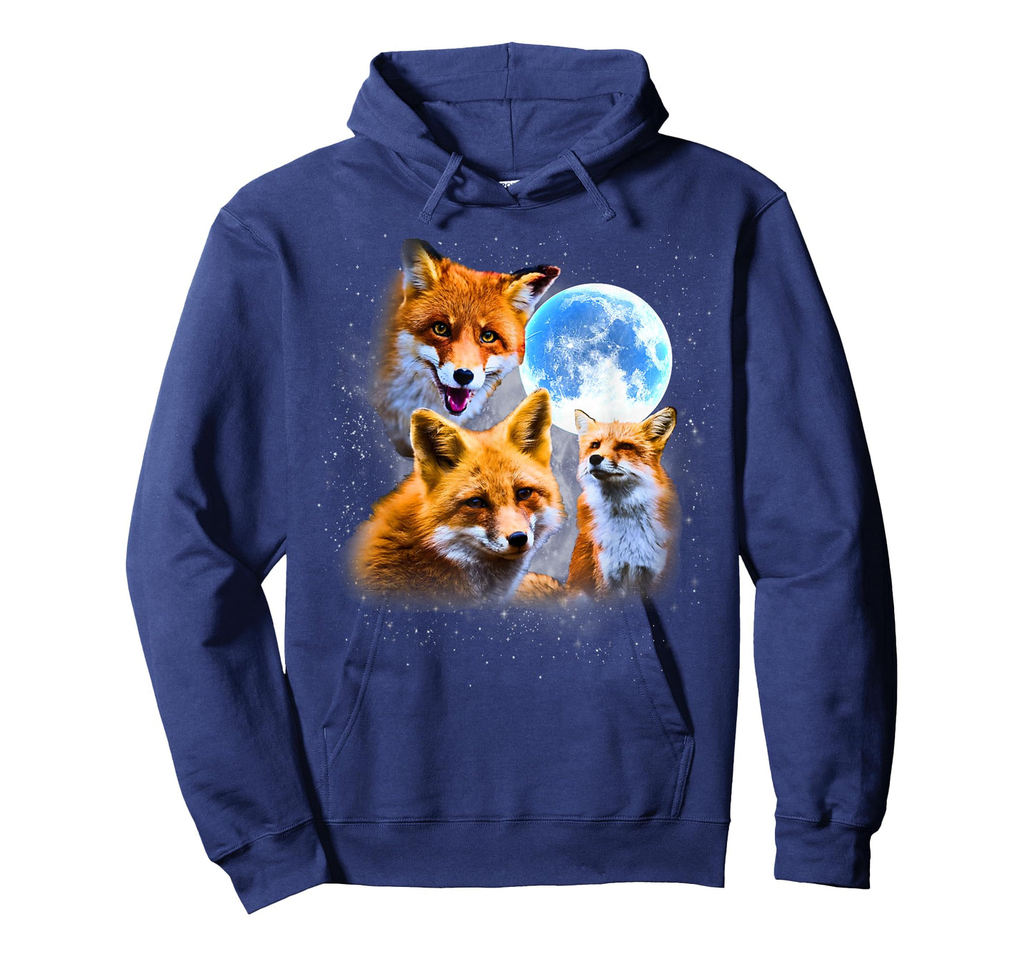 Howling in the Moon Funny Foxes Graphic Animal Lovers Meme T-Shirt