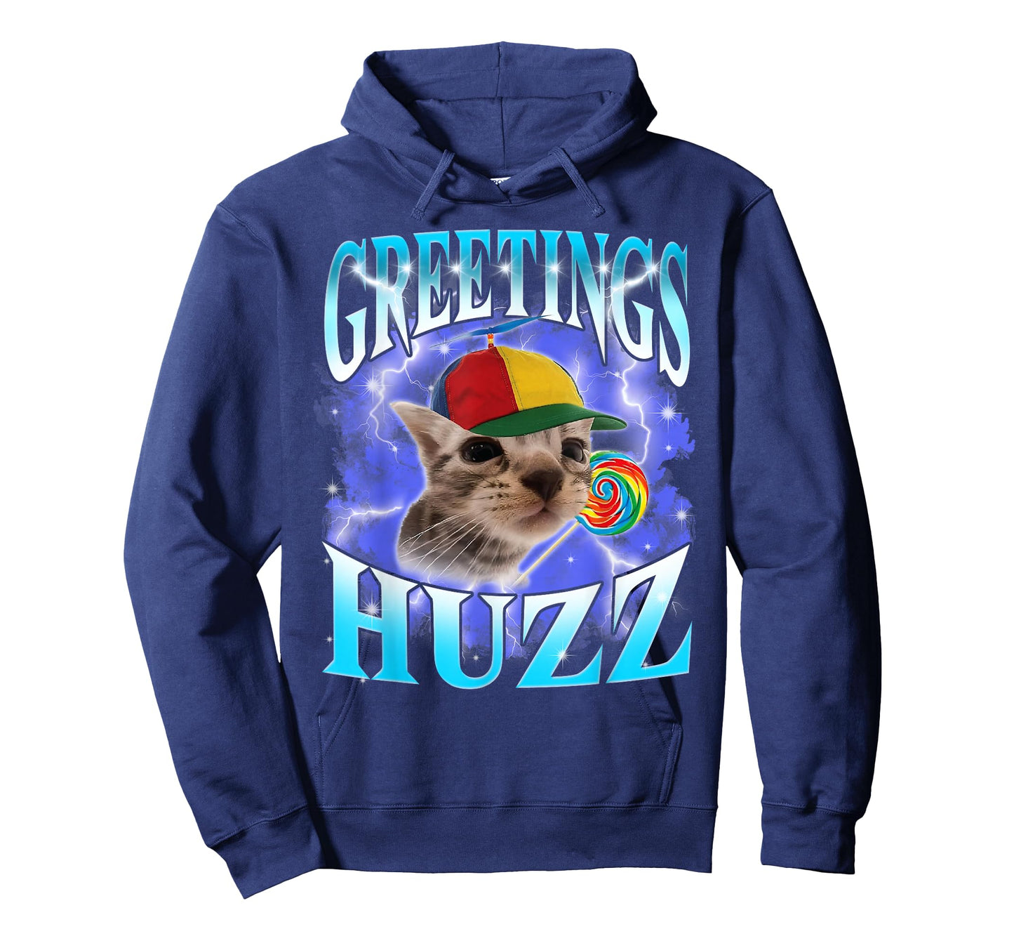 Funny Gen Z Gen Alpha Slang Cat Meme Greetings Huzz Cat Meme T-Shirt