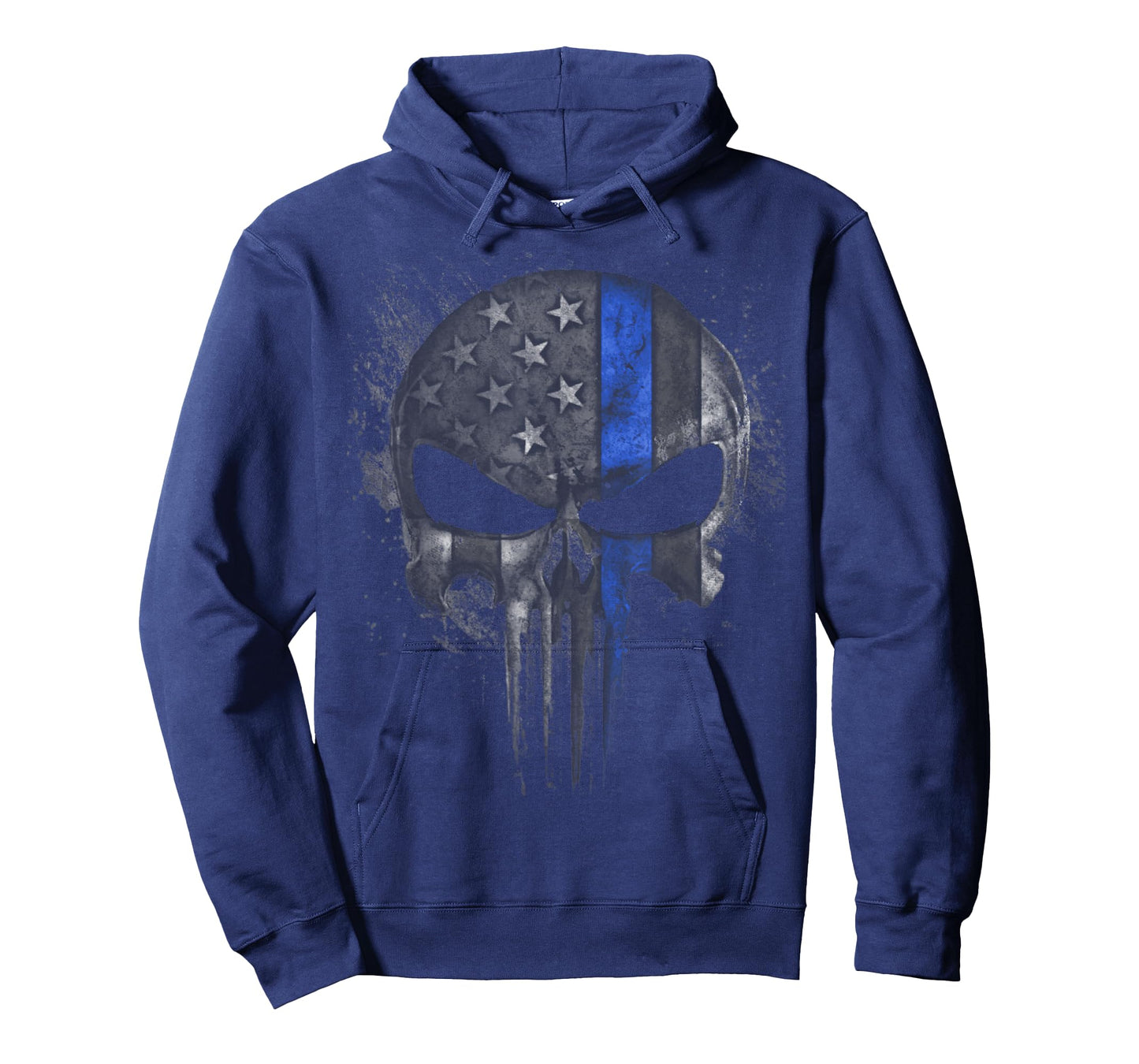Thin Blue Line Skull T-Shirt