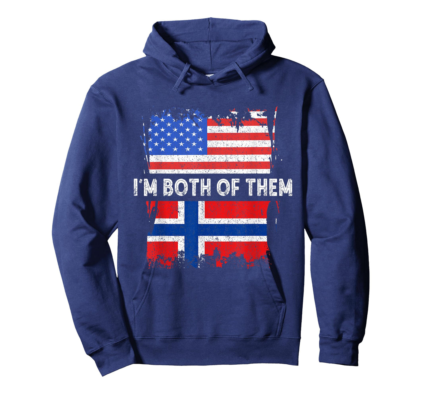 Norway Flag USA America I'm Both Of Them Norwegian Pride T-Shirt