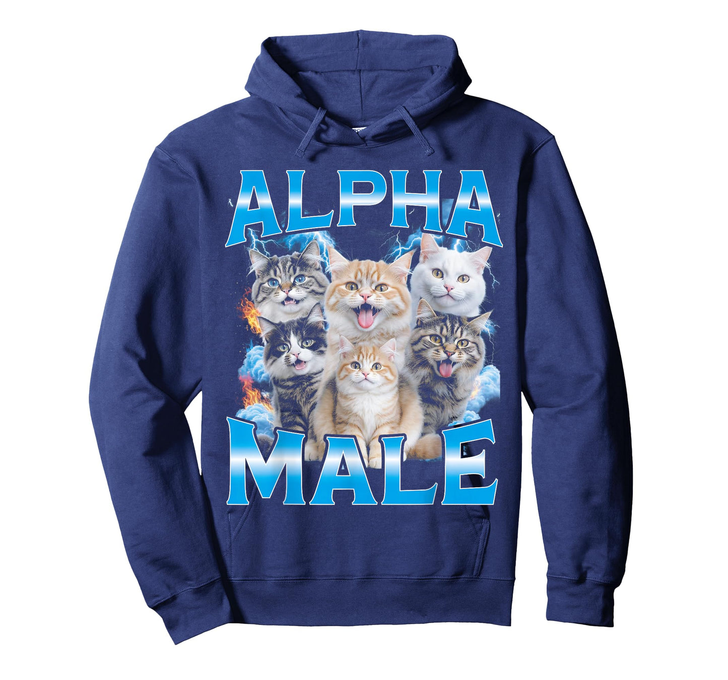 Alpha Male Funny Bootleg Cat Gen-Z Meme T-Shirt