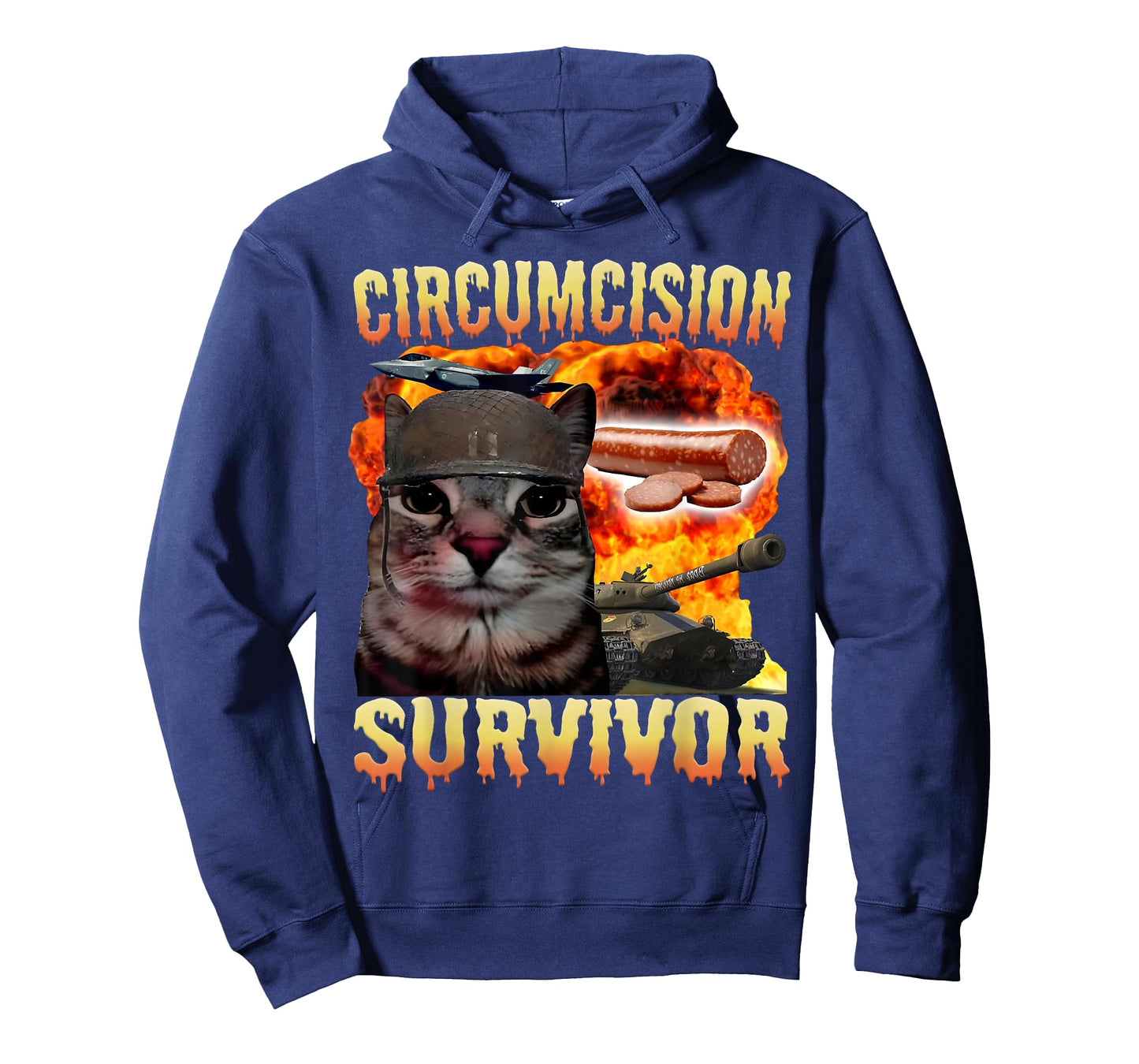 Funny Circumcision Survivor Cat Oddly Specific Cat Meme Gift T-Shirt