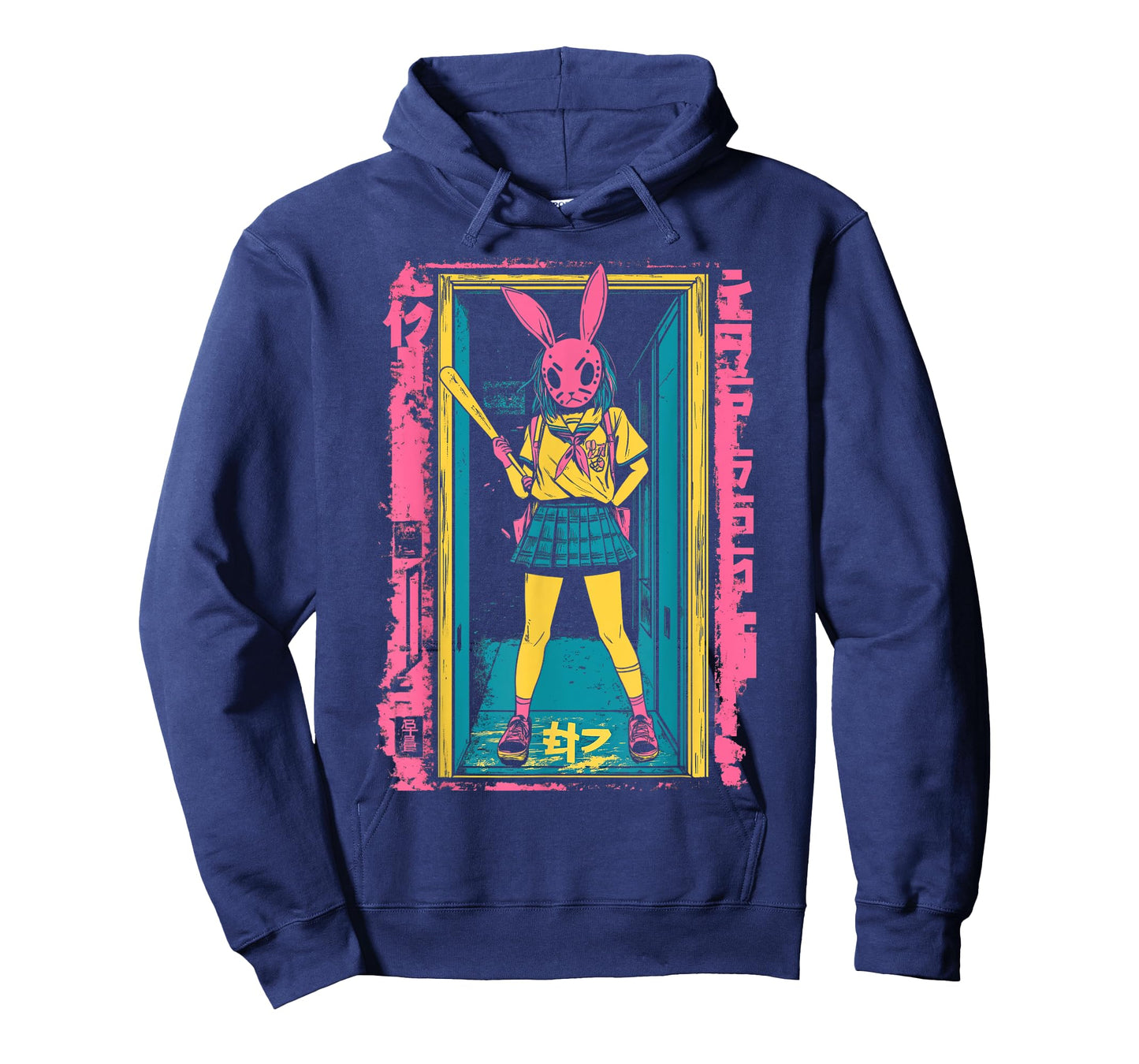 Creepy Girl Bunny Grunge Slasher Pastel Goth Anime Horror T-Shirt