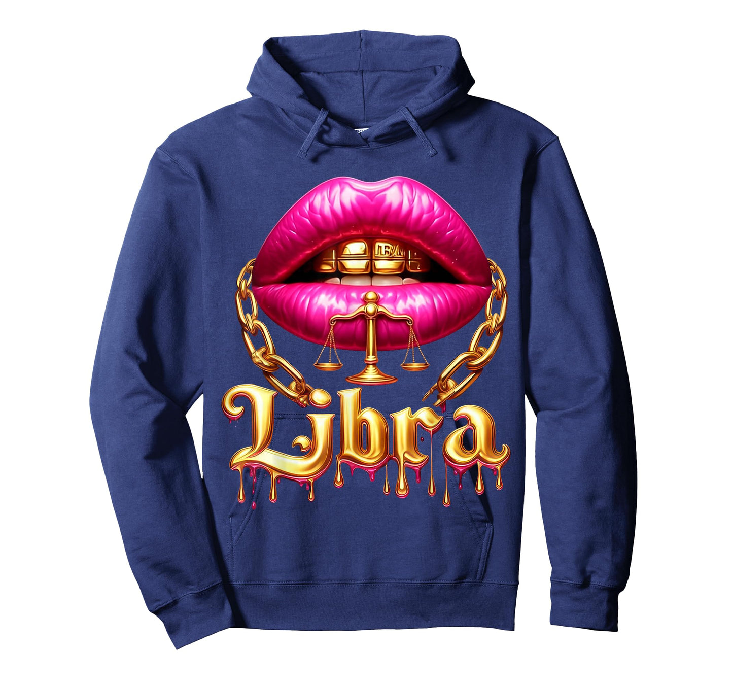 Libra Queens Birthday Pink Lips Afro Girls Libra Zodiac Sign T-Shirt