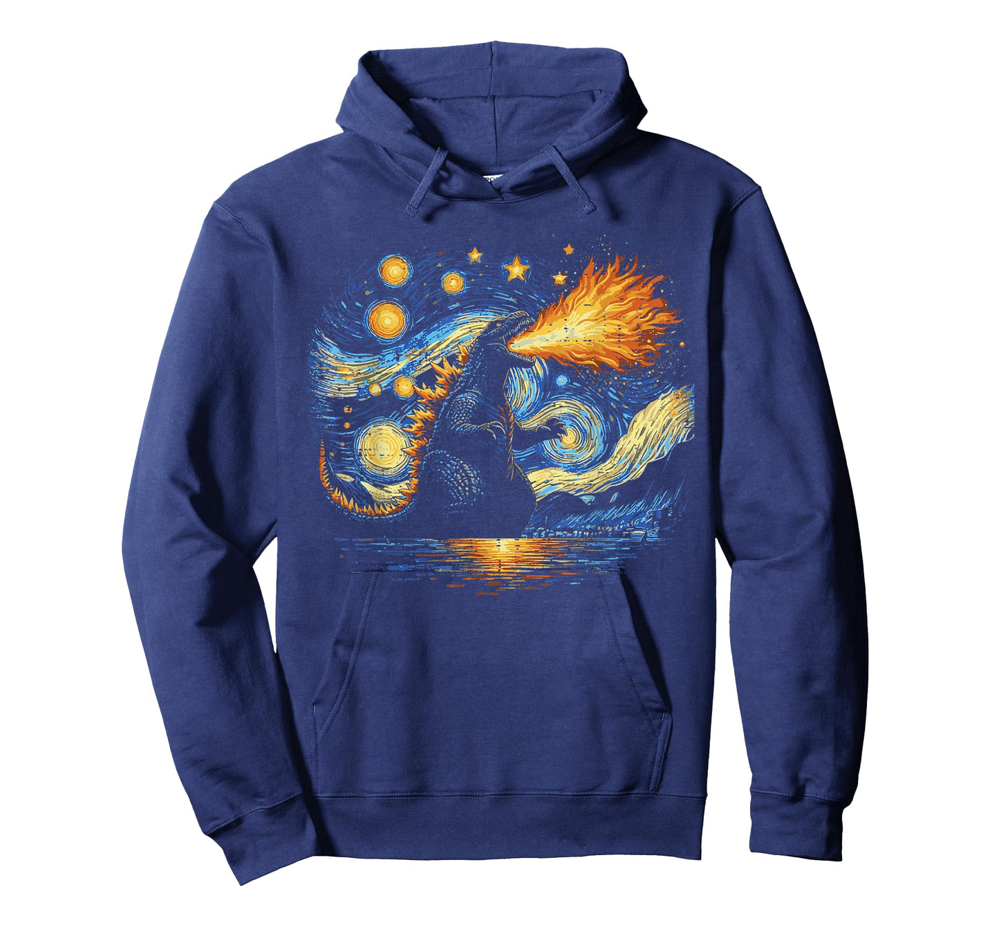Japanese Starry Night Kaiju Funny Art Men Women Kids T-Shirt
