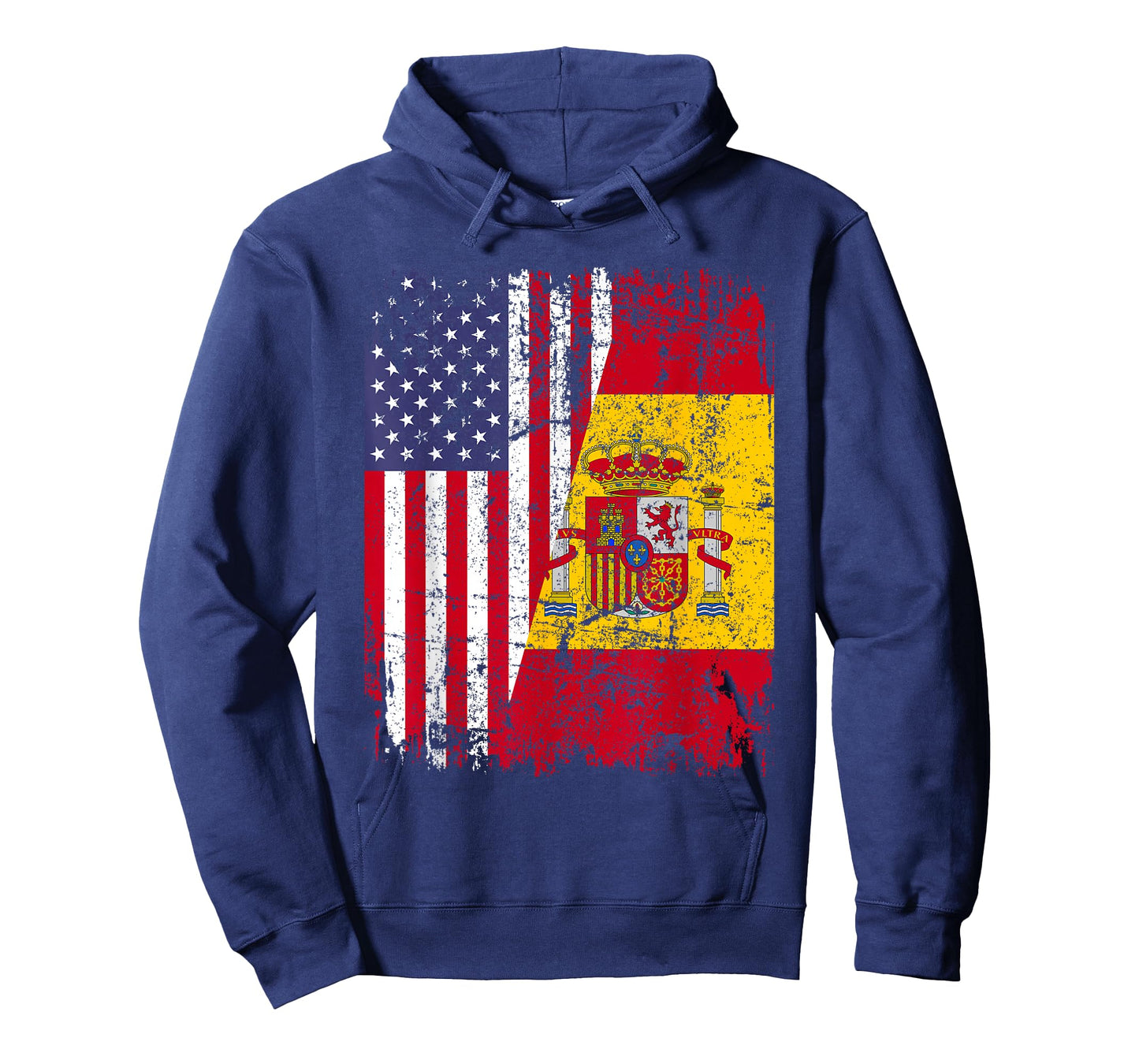 Spanish Roots | Half American Flag | USA Spain Flag T-Shirt