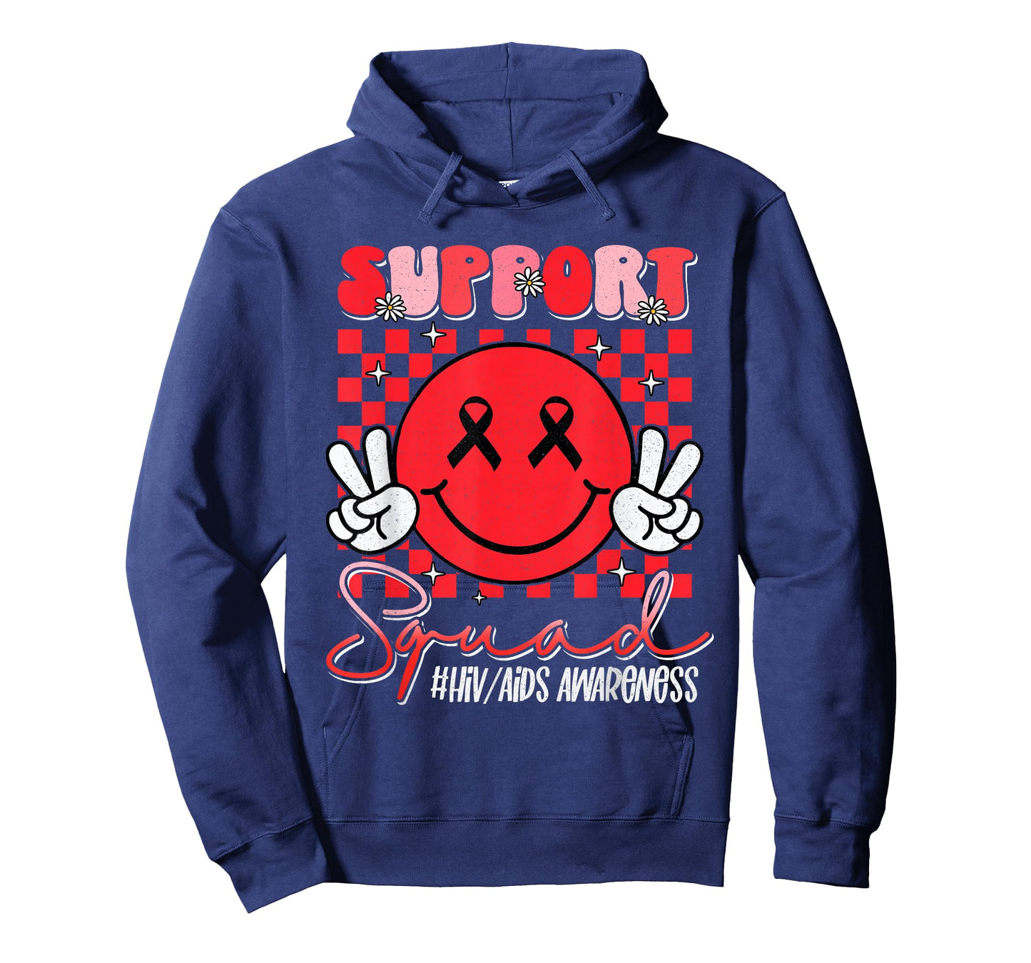 Aids Support Smile Face World Aids Day Hiv Aids Awareness T-Shirt