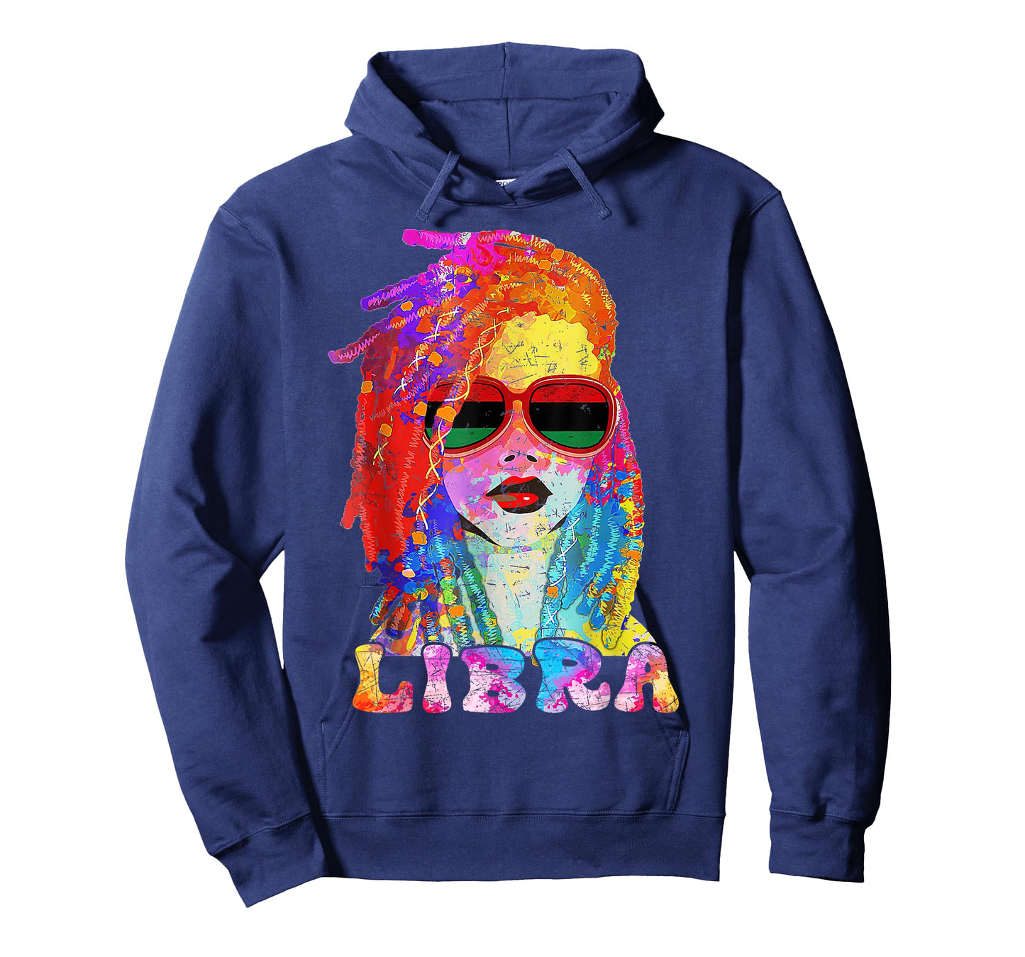 Libra Girl Loc'd Hair Art Zodiac Birthday Black Woman T-Shirt