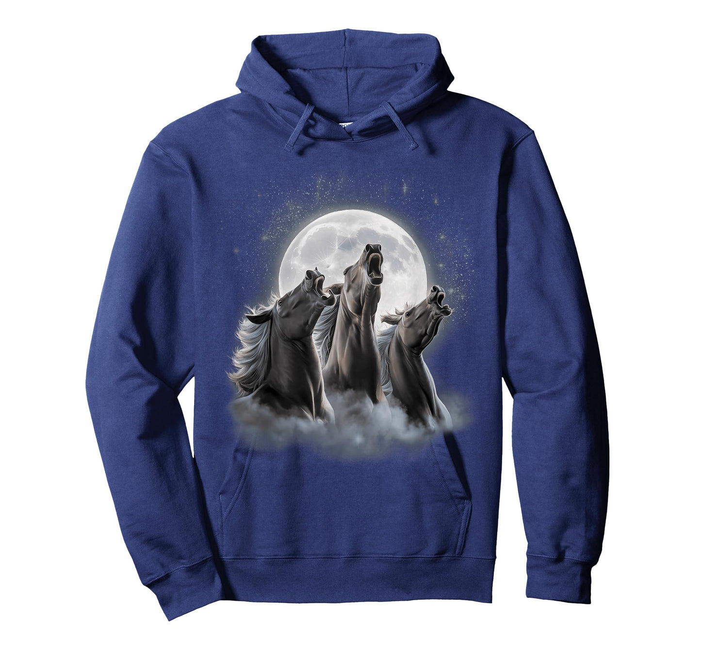 3 Horses Howling At The Moon Funny Horse Lover Equestrian T-Shirt