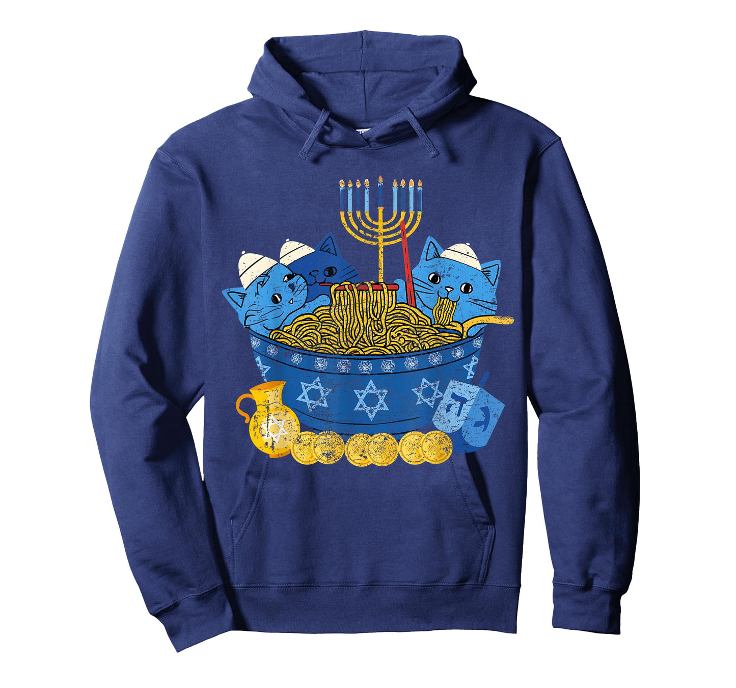 Jewish Cats Ramen Kitten Anime Hanukkah Pajamas Chanukah T-Shirt