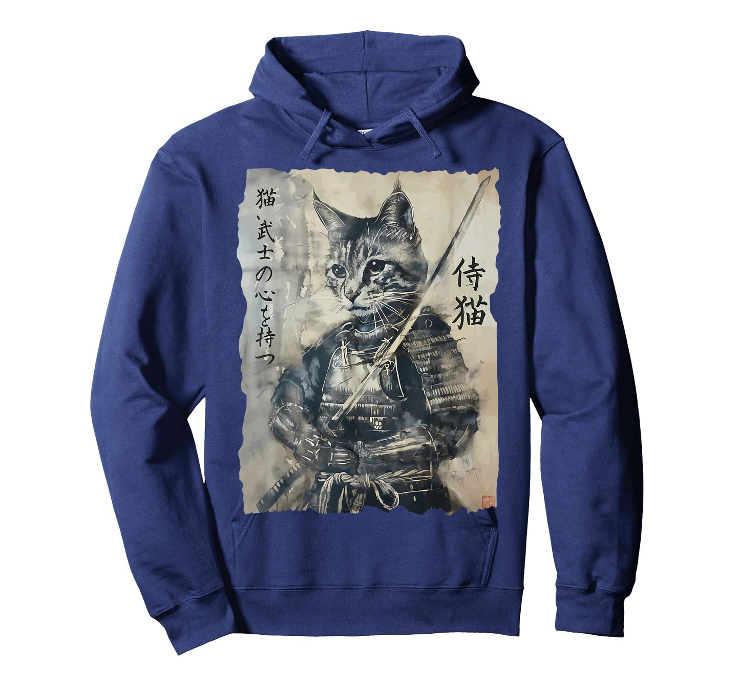 Samurai Cat, Vintage Japanese Warrior Art, Men, Women T-Shirt