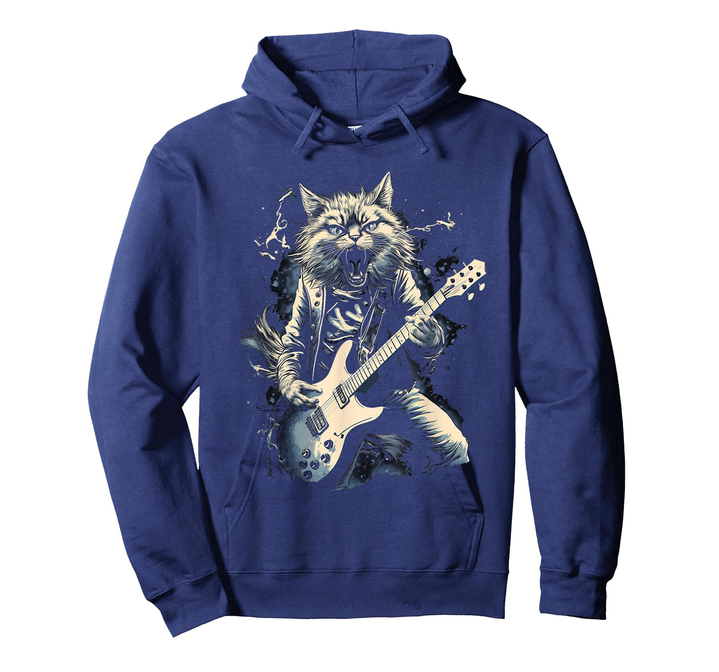 Cat Playing Bass Guitar Guitarist Rocker Cool T-Shirt