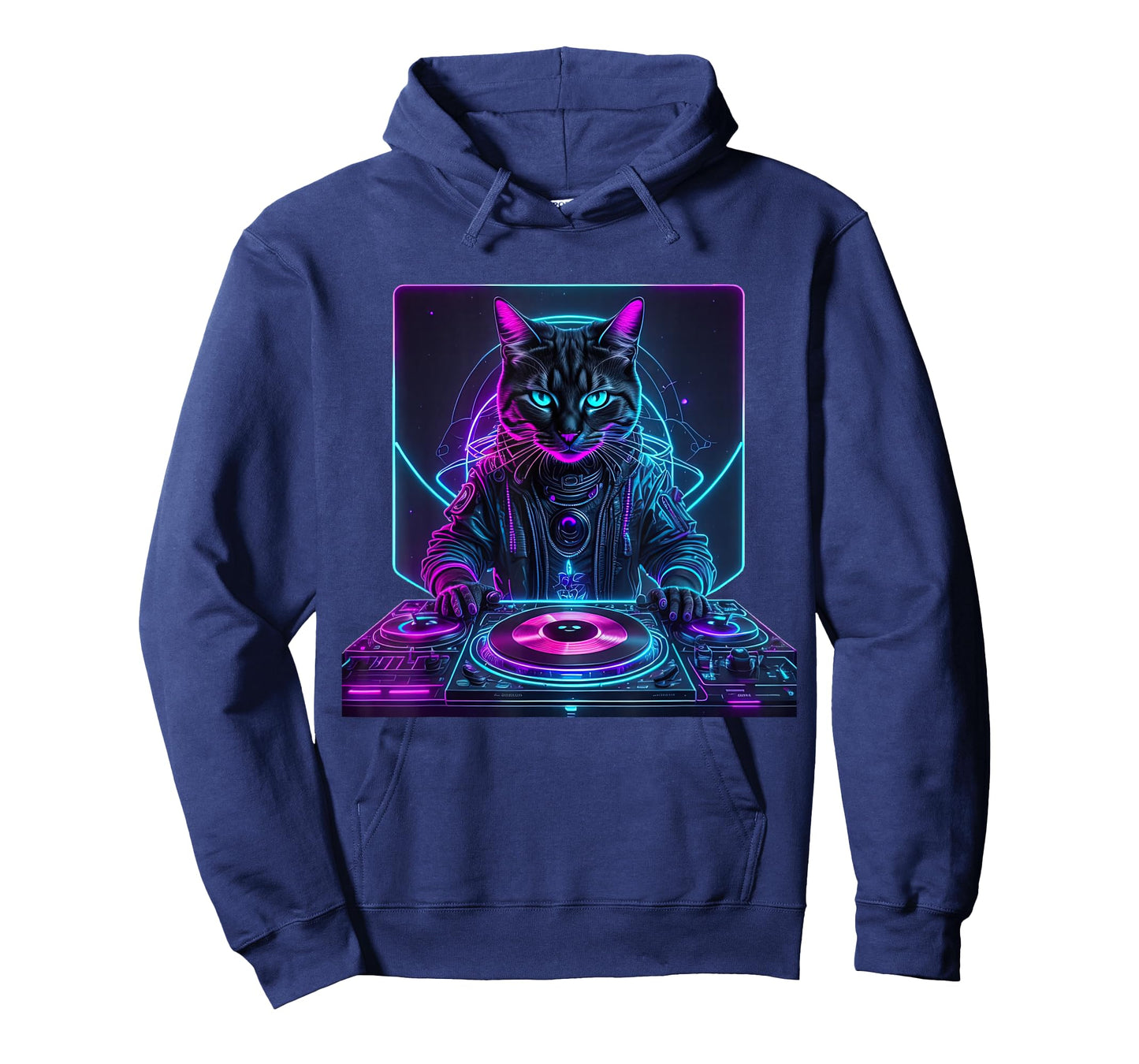 DJ Cat Funny House Meow Music Party EDM Techno T-Shirt