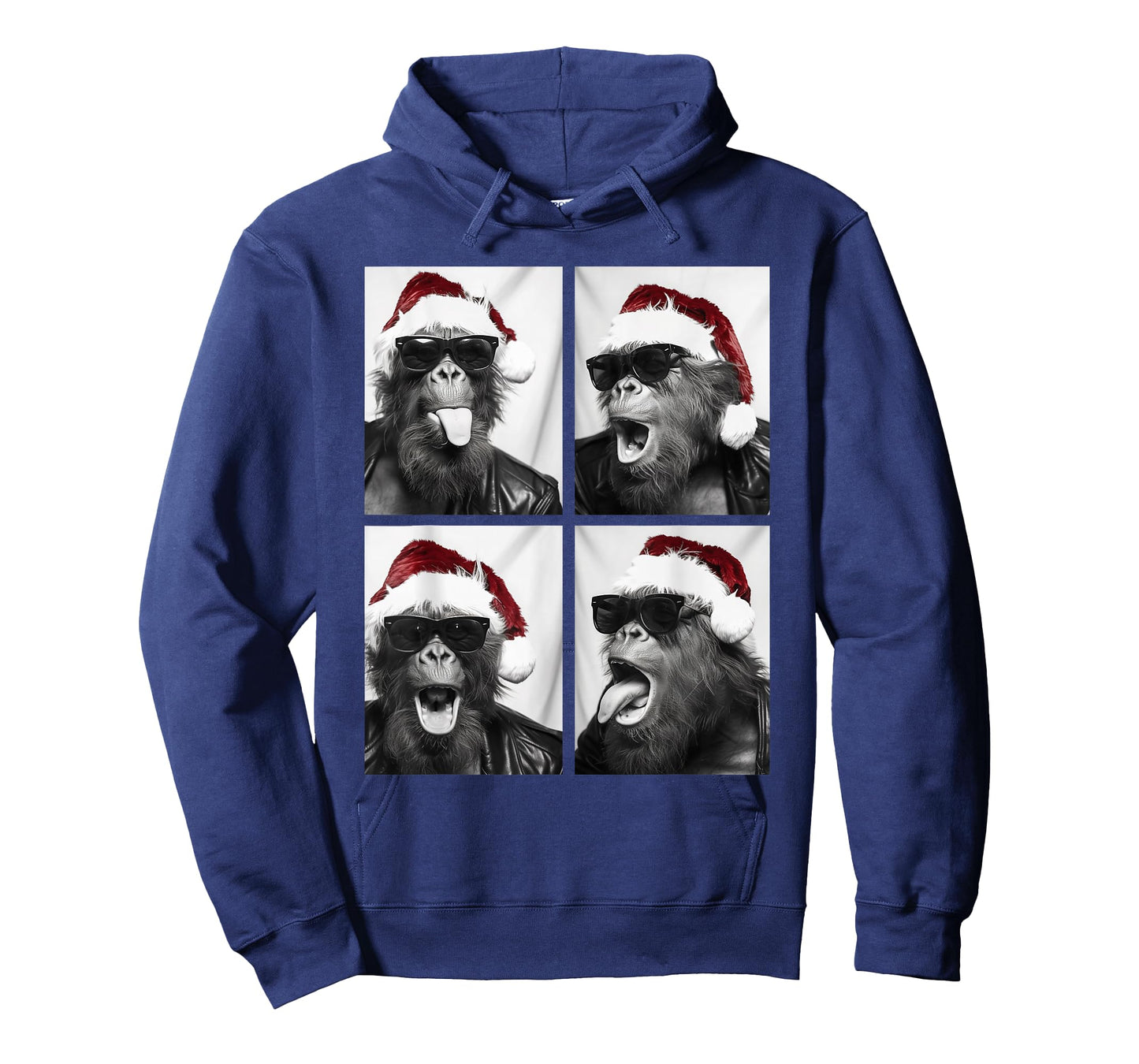 Funny Bigfoot with Sunglasses Santa Hat Joyful Christmas T-Shirt