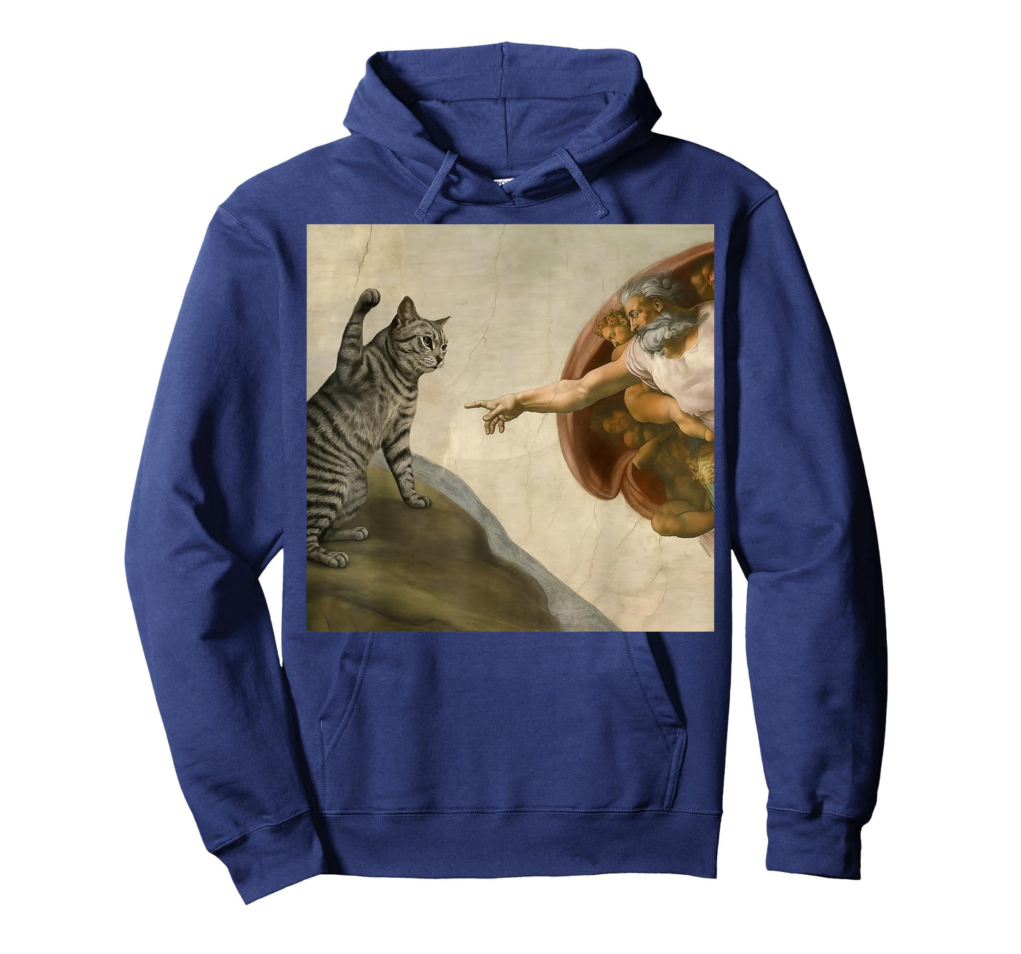 Funny Cat Meme in Creation of Adam Parody T-Shirt