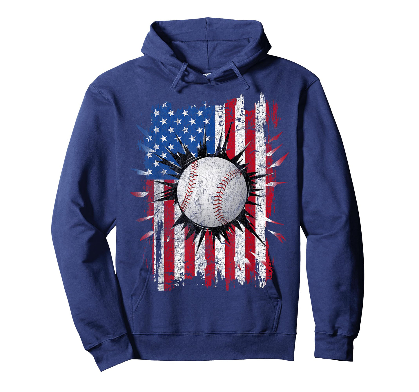 American Flag Baseball Vintage 4th of July USA Patriotic T-Shirt