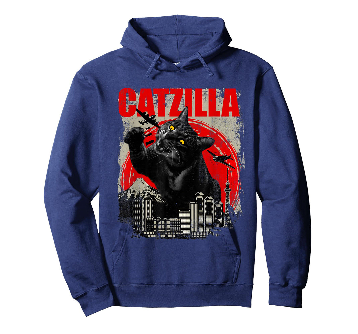 Catzilla - Funny Cat Lover Kitten Kitty Short Sleeve T-Shirt Small