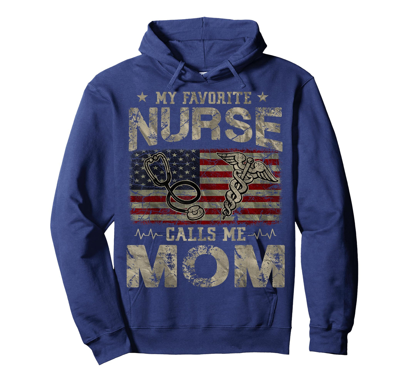 My Favorite Nurse Calls Me Mom American Flag Vintage T-Shirt